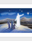 Prophetic Art Print "Angel Proclaims the Good News" Luke 2:8-14, Ain Vares Art