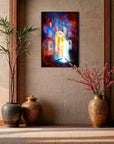 Prophetic Art Print "Jesus Stands at the Door and Knocks" Revelation 3:20, Ain Vares Art