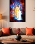 Prophetic Art Print "Jesus Stands at the Door and Knocks" Revelation 3:20, Ain Vares Art