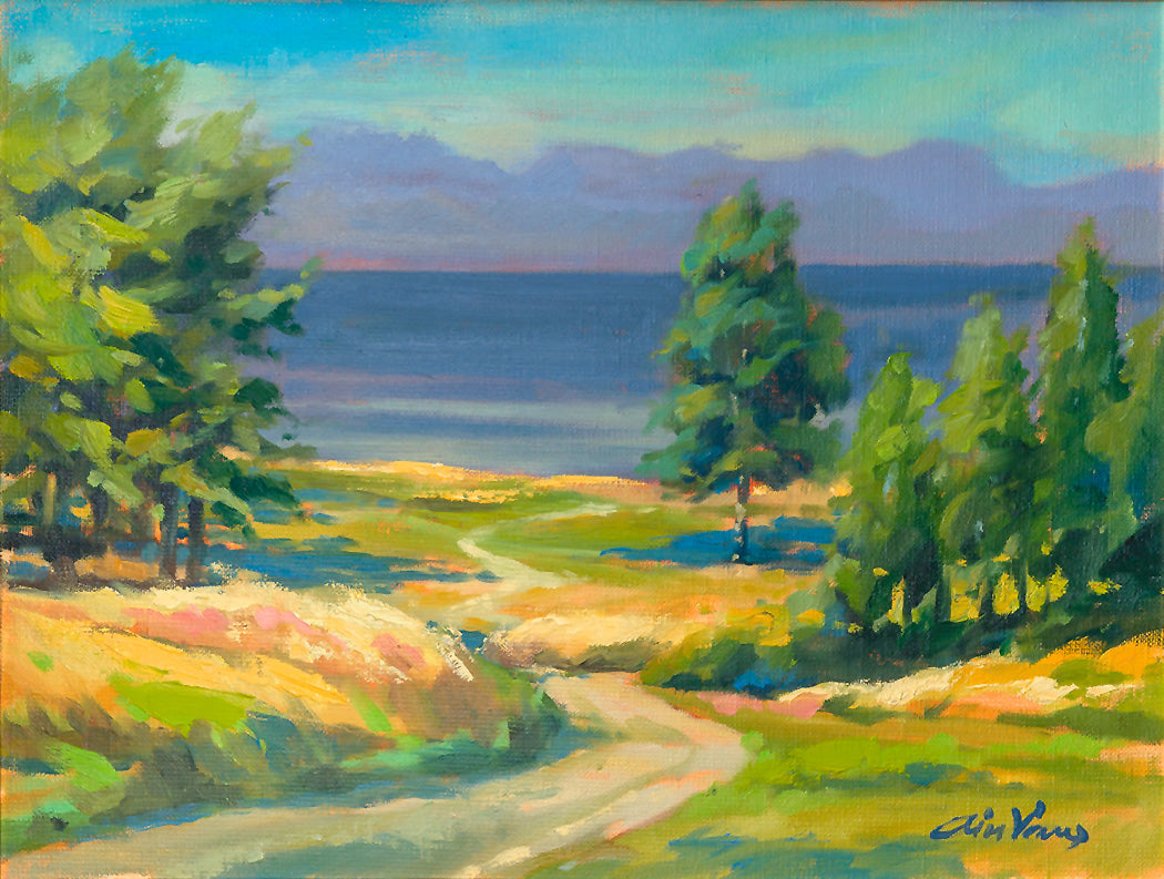 Ain Vares Original oil painting "Path to the sea". 