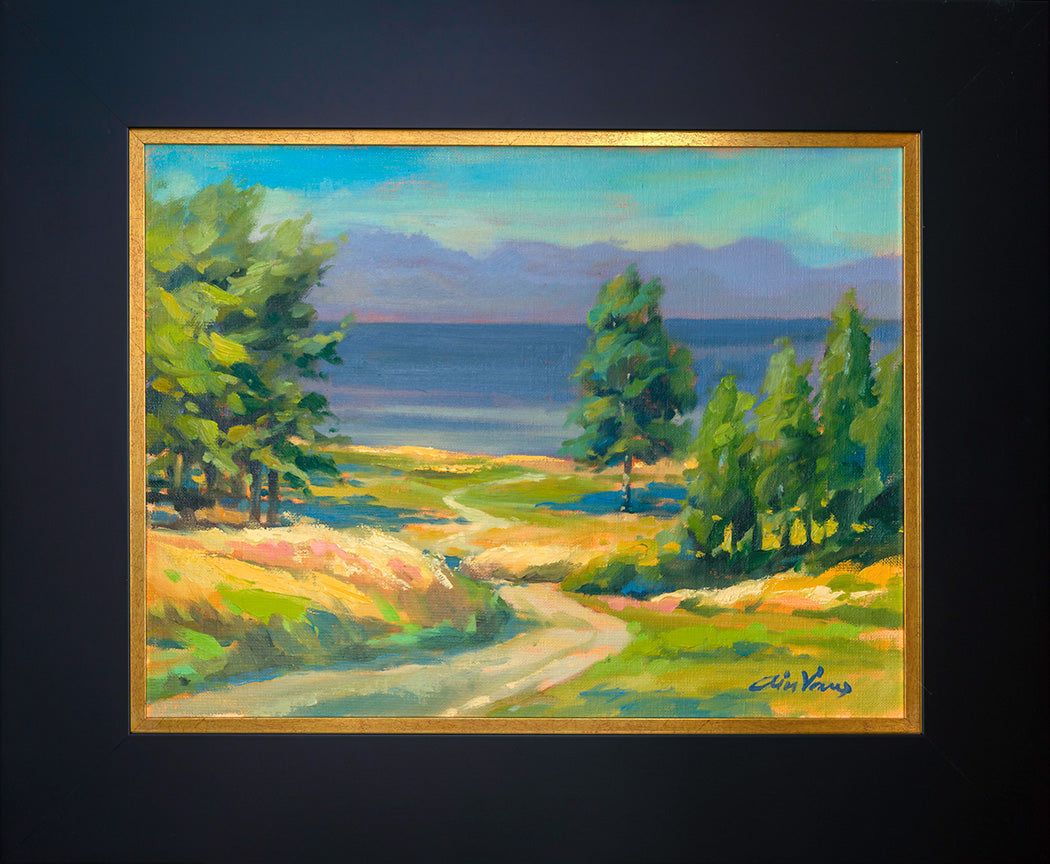Ain Vares Original oil painting "Path to the sea". 