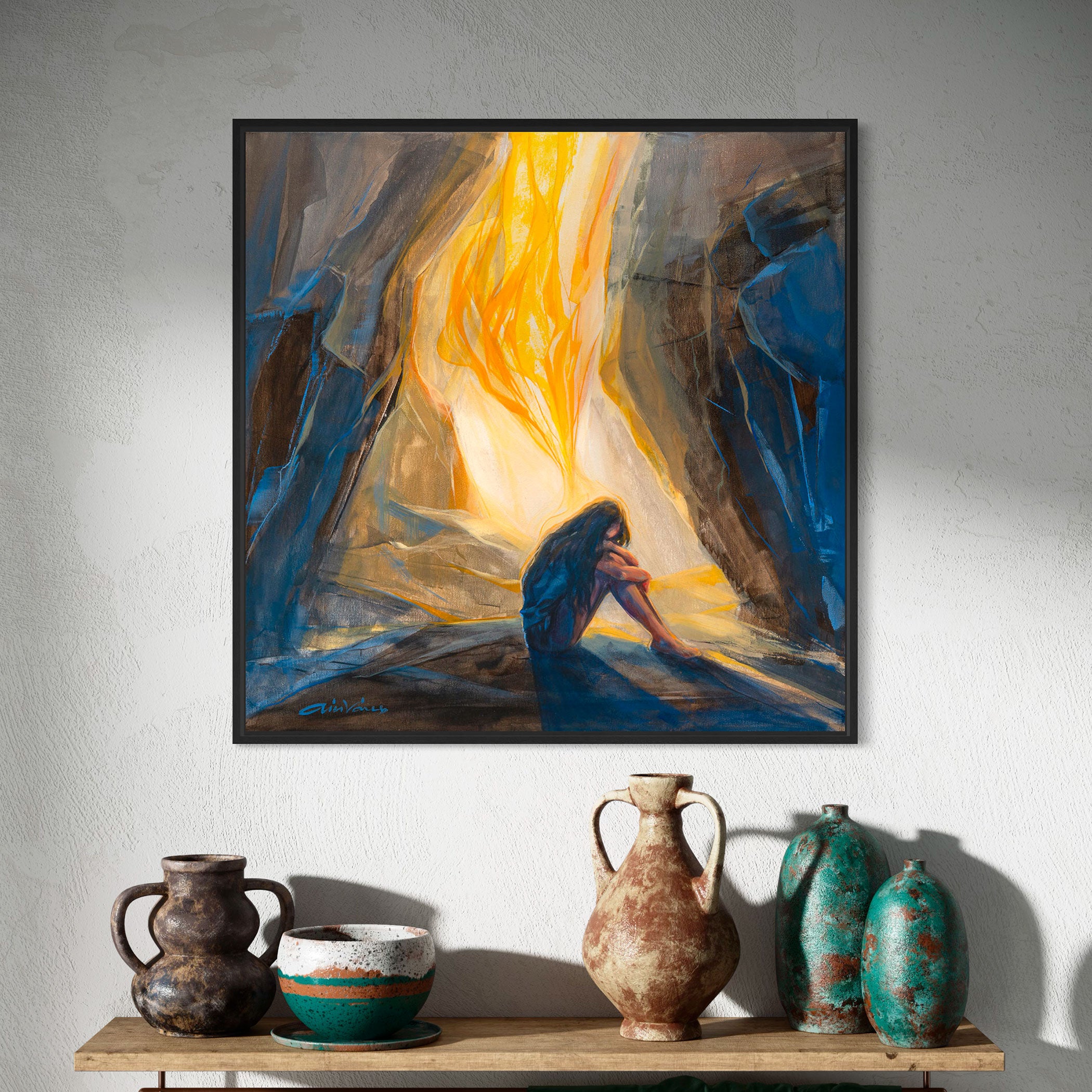 【一点物:SALE】Everyone is God-誰もが神-【絵画:F3号】 Prophetic Art print 