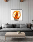 Prophetic Art Print "The Lord roars over his people", Isaiah 61:3, Revelation 5:5, Ain Vares Art