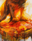 Prophetic Art Print "The Lord roars over his people", Isaiah 61:3, Revelation 5:5, Ain Vares Art