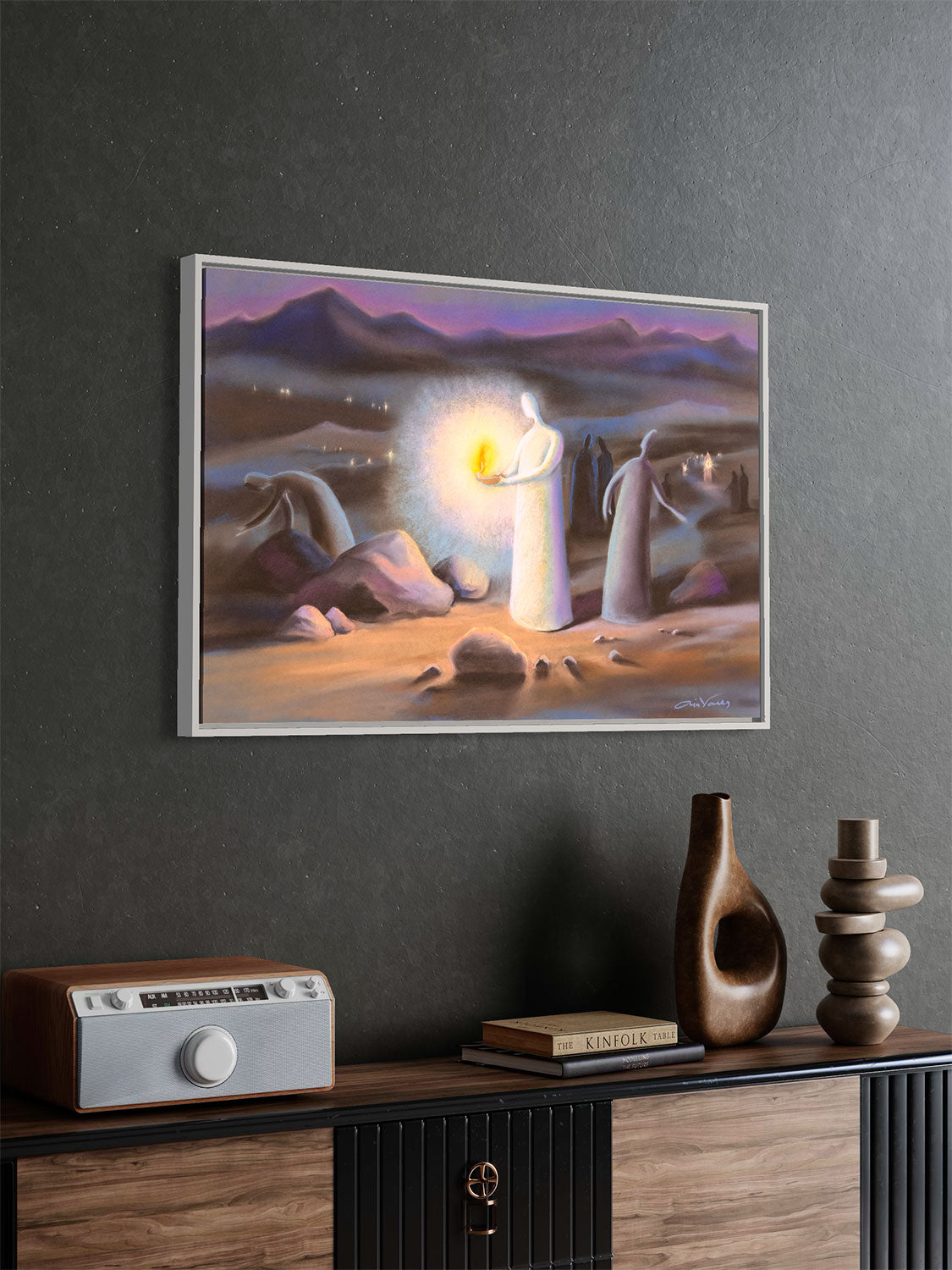 Prophetic Art Print "Your Word is a Lamp to my Feet-II" Psalm 119:105, Ain Vares Art