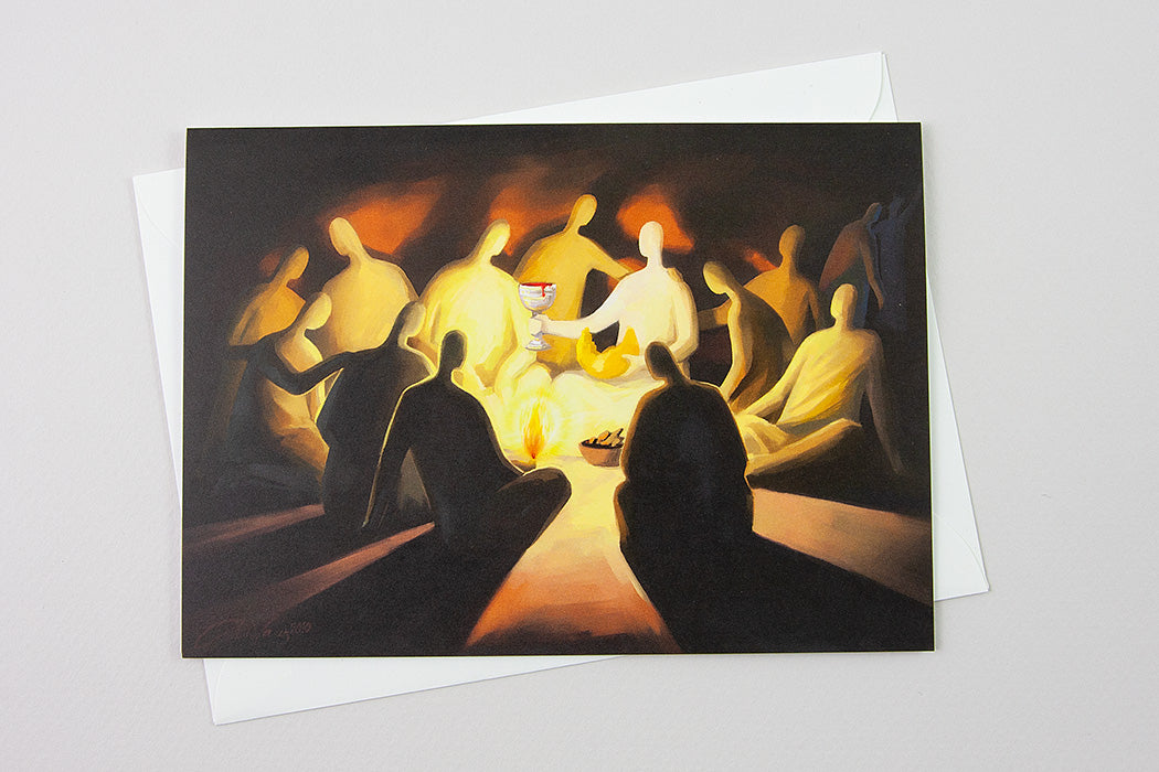 Greeting Card - The Last Supper, Luke 22:19-20 - Ain Vares Art