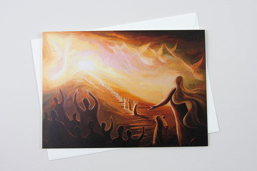 Greeting Card - Send out your light and your truth—let them lead me to your Temple on your holy mountain, Psalm 43:3-Ain Vares Art