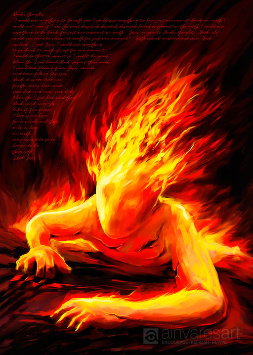 Art print - Mark´s thoughts in Hell, Luke 12:4-5 - Ain Vares Art