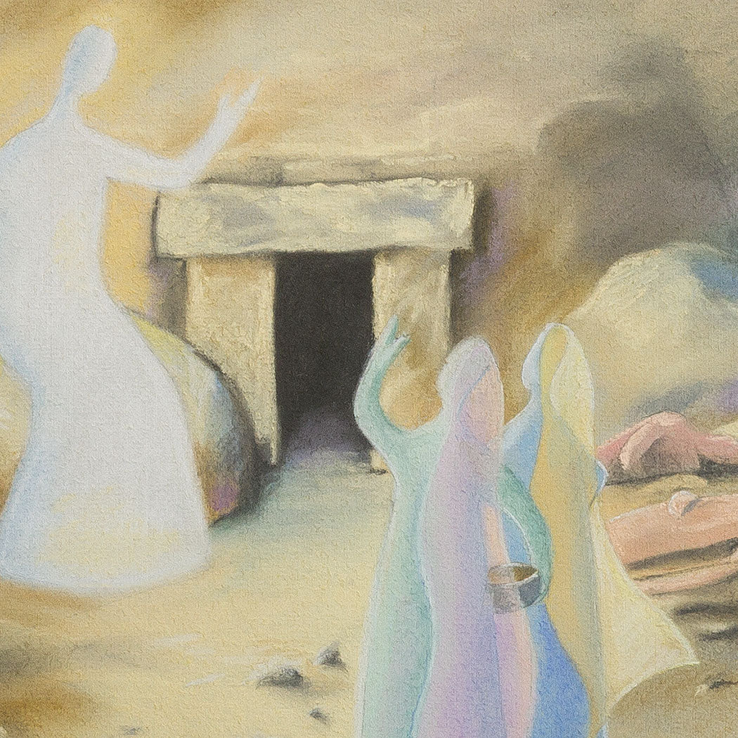 Original_Painting_Christ-is-risen_Matthew-28_Ain-Vares-Art