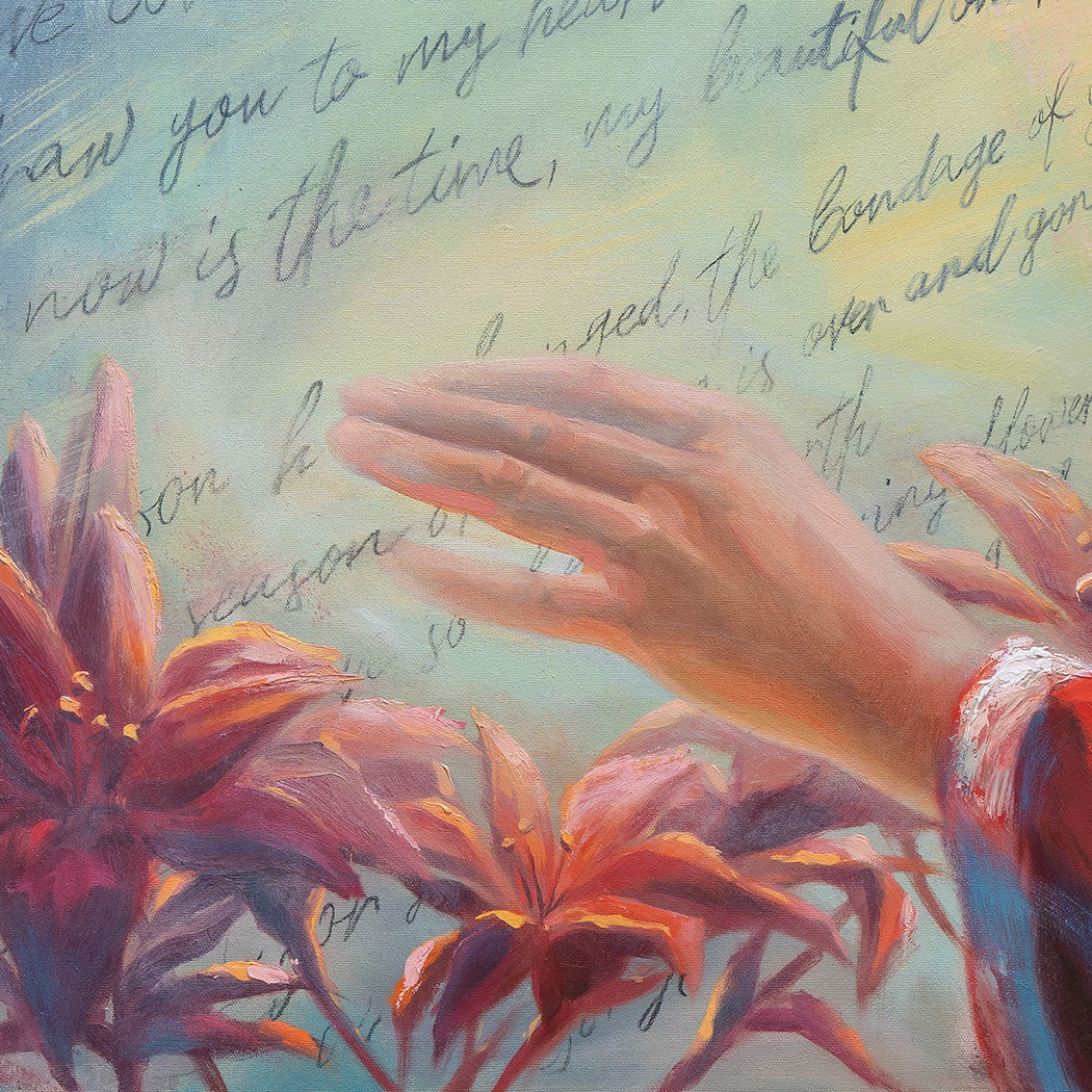 Prophetic Art Print &quot;I have come to draw you to my heart&quot;, Songs 2:8-12, Ain Vares Art