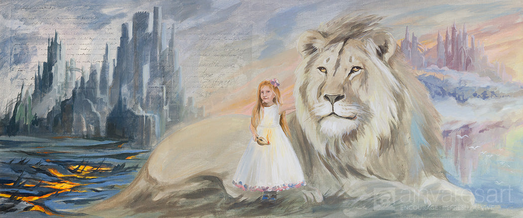 Prophetic Art Print "The Mighty Lion of Judah’s Tribe" Revelation 5:5, Ain Vares Art