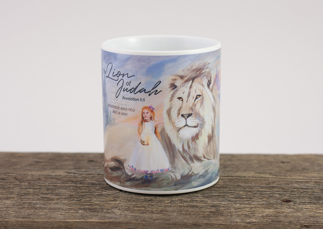 Christian coffee mug "The Mighty Lion of Judah’s Tribe" Revelation 5:5